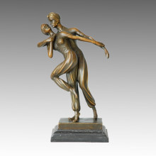 Dancer Statue Double Persians Bronze Sculpture, D. H. Chiparus TPE-192